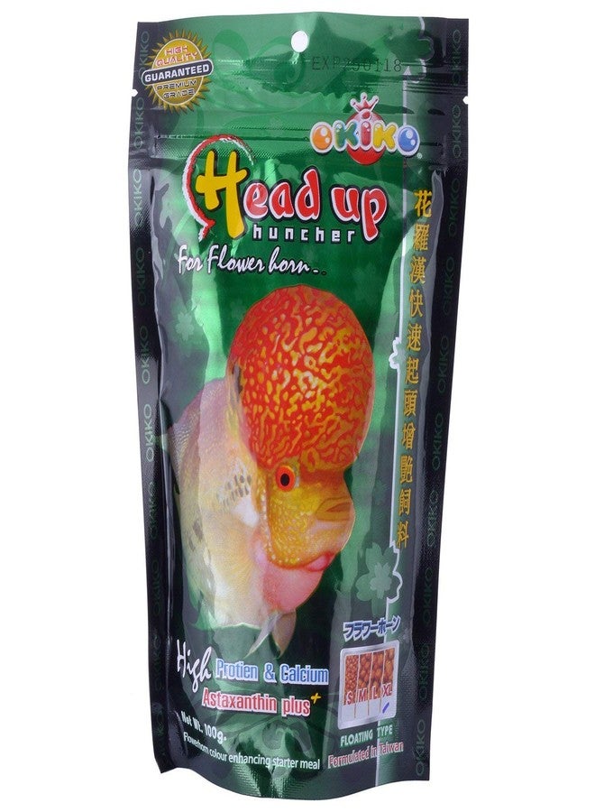 Okiko Platinum Headup Huncher 100g Flower Horn Fish Food (Original Product) Fish 100 g Dry Fish Food